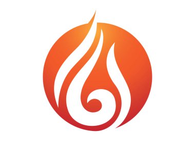ateş alev logosu şablonu 