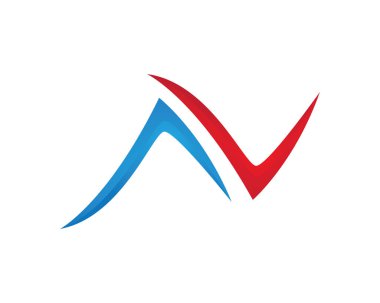 V N harfi Logo iş şablonu