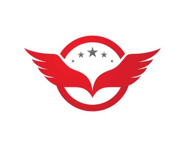 Şahin kanat Logo şablonu