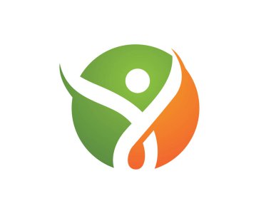 Eğlenceli insanlar sağlıklı hayat Logo