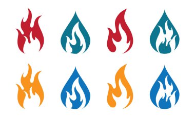 ateş alev logosu şablonu