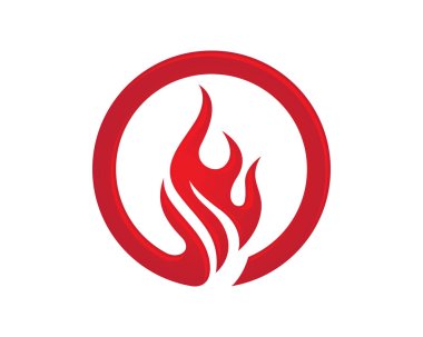 ateş alev logosu şablonu