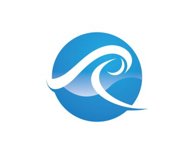 Su dalgası Logo şablonu vektör