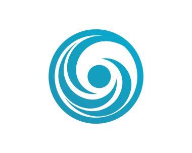 Su dalgası Logo şablonu vektör