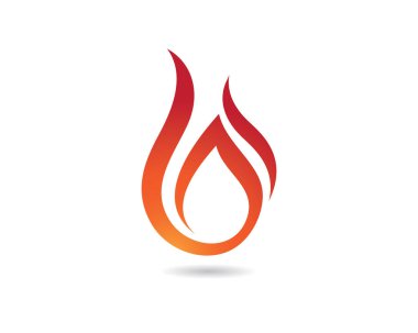 ateş alev logosu şablonu