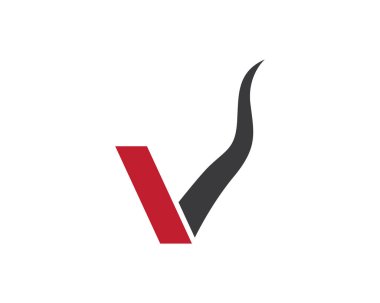 V harfi Logo iş şablonu
