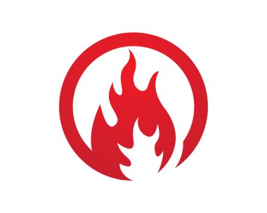 ateş alev logosu şablonu