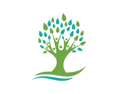 Aile ağacı logo tasarım şablonu