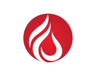 ateş alev logosu şablonu