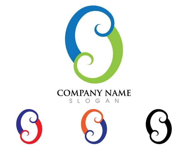 Modelo de logotipo de letra S — Vetor de Stock