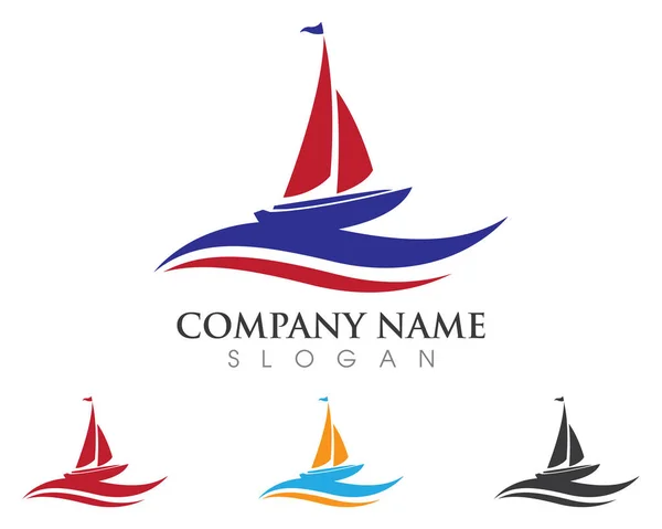 Vorlage: Kreuzfahrtschiff-Logo — Stockvektor