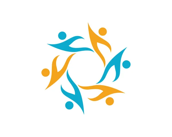 Logotipo de adoção e cuidado comunitário —  Vetores de Stock