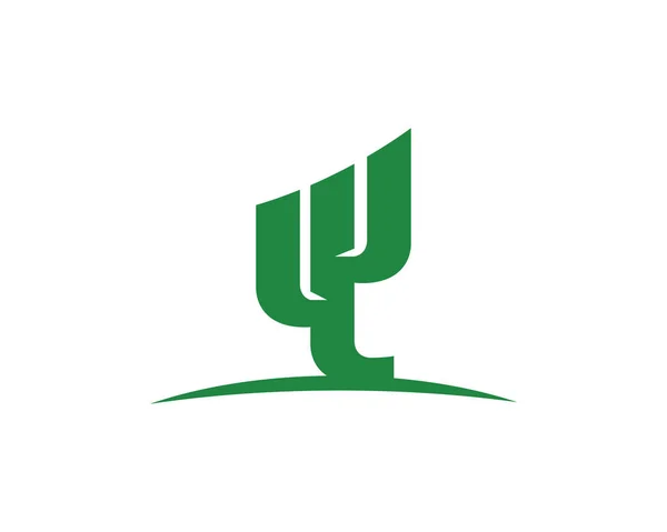 Logotipo do ícone do cacto — Vetor de Stock