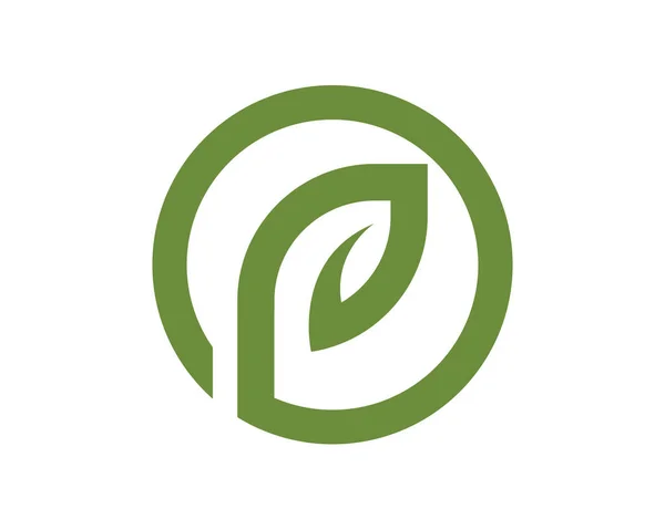 Modèle de logo de feuille d'arbre écologique — Image vectorielle