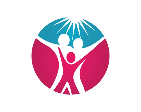 Evlat edinme ve toplum bakım Logo — Stok Vektör