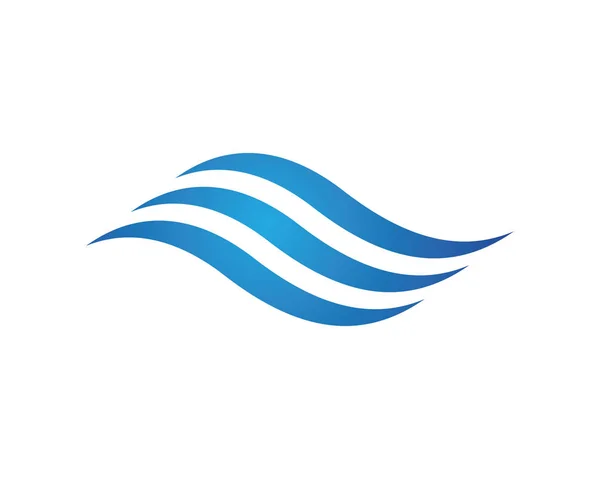 Onda d'acqua simbolo e icona logo — Vettoriale Stock
