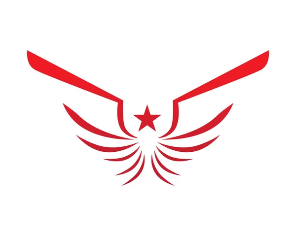 Modello di logo Falcon Wing — Vettoriale Stock