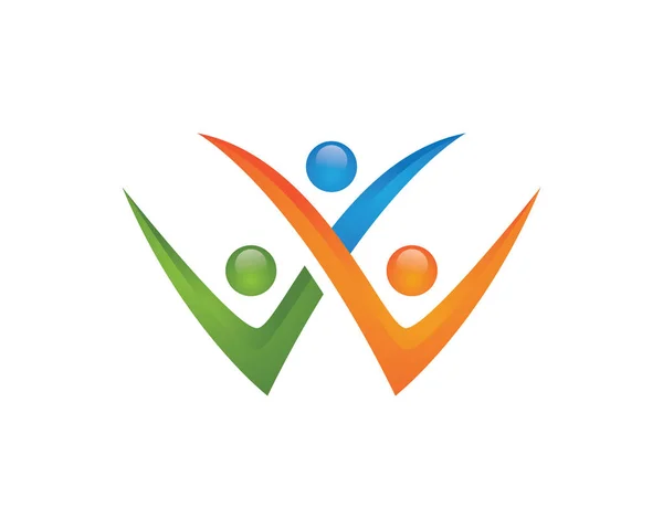Υιοθέτηση και κοινοτικός λογότυπος φροντίδα — Διανυσματικό Αρχείο