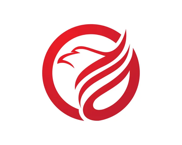 ファルコンのロゴのテンプレート — ストックベクタ
