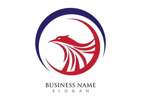 Falcon Eagle Bird Logo Template — Stock Vector
