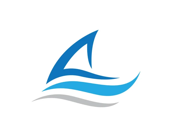 Kryssningsfartyg logotyp mall — Stock vektor