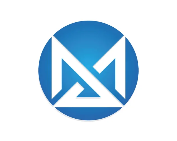 M Letter logo design template — Stock Vector