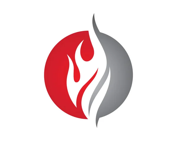 Modèle de logo flamme de feu — Image vectorielle