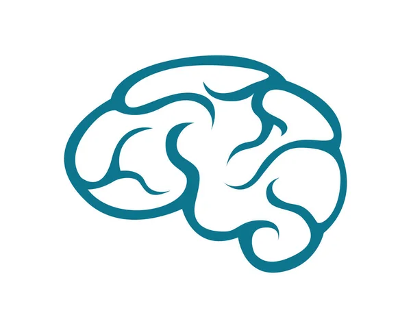 Hjärnan logotyp mall — Stock vektor