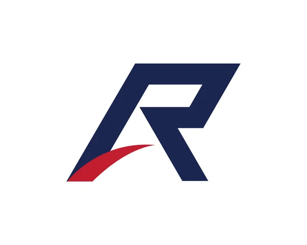 R mektup Logo şablonu — Stok Vektör