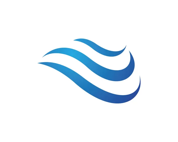 Wasser Welle Logo Vorlage Vektor — Stockvektor