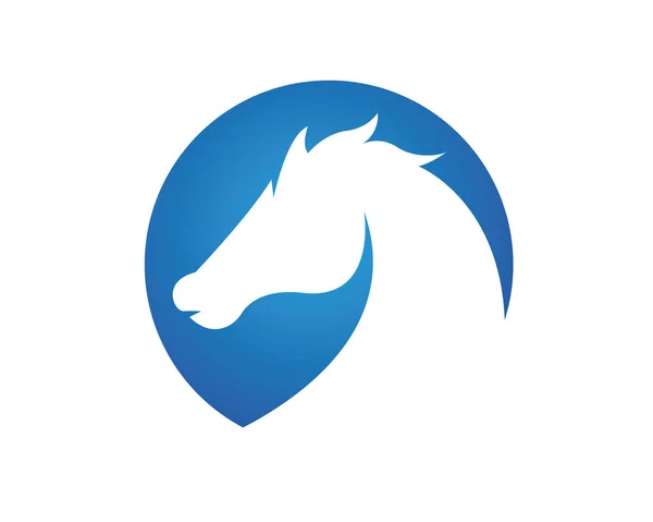 Cavalo logotipo modelo vetor — Vetor de Stock