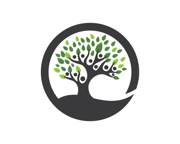 Шаблон дизайну логотипу сімейного дерева — стоковий вектор