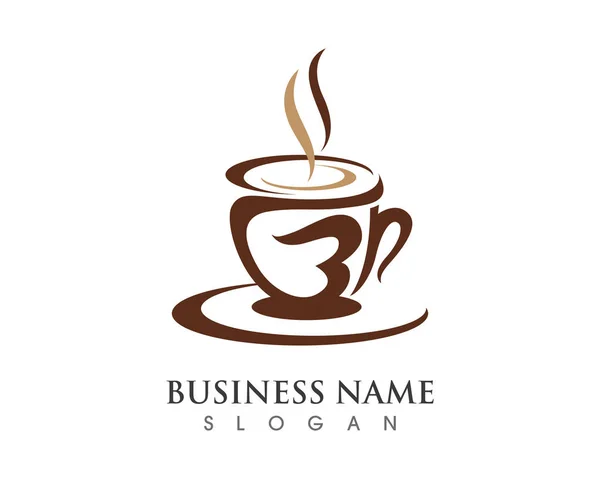 Szablon logo kubek kawy — Wektor stockowy