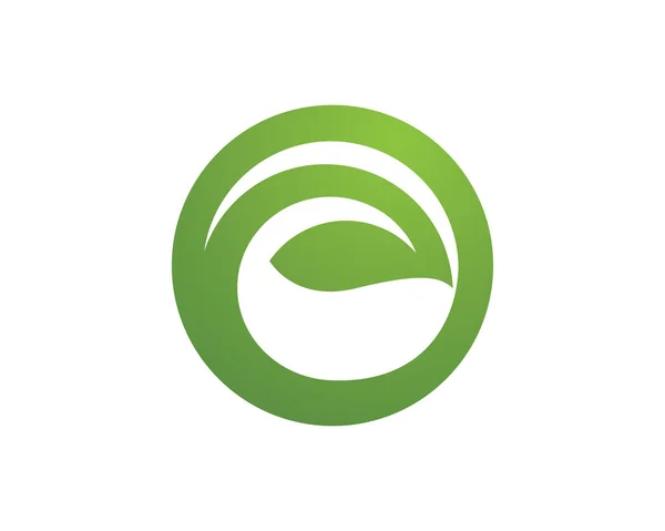 Modelo de logotipo de folha de árvore ecológica —  Vetores de Stock