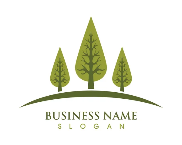 Дерево лист еко Шаблон логотипу — стоковий вектор