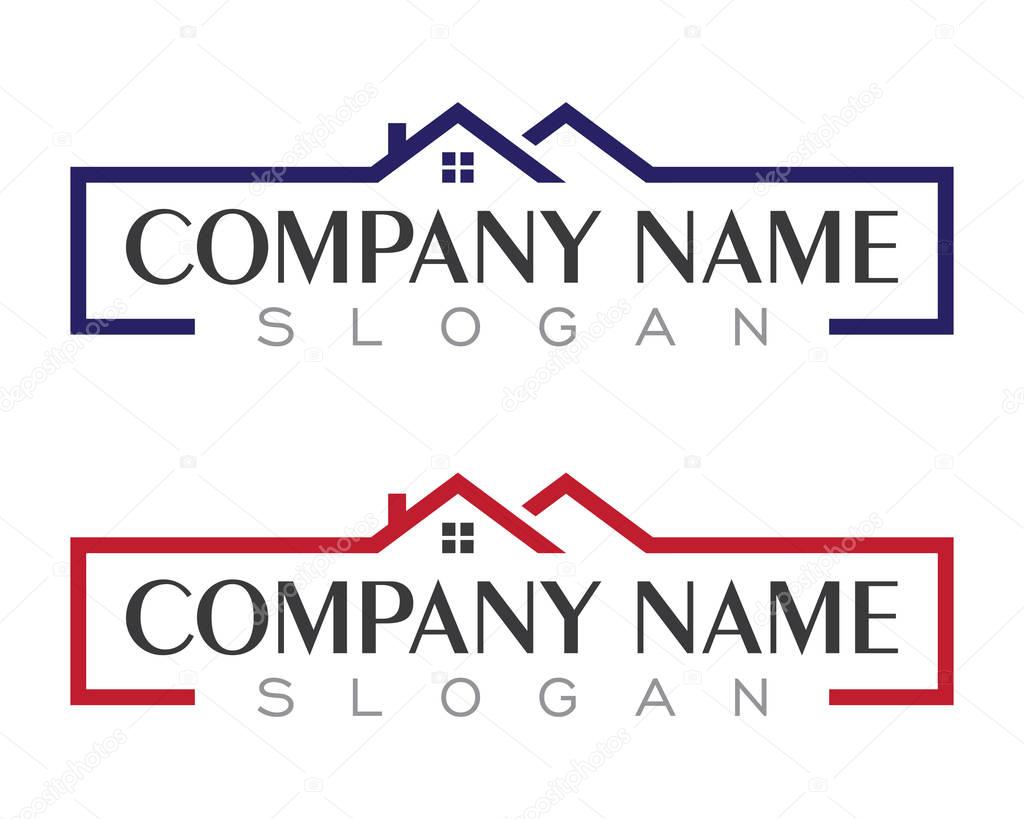 Real Estate , Property and Construction Logo design for business corporate sign . Vector Logo .