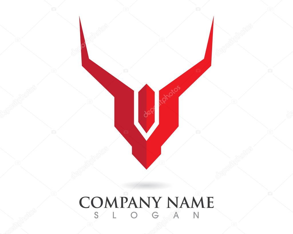 Red Bull Taurus Logo Template vector icon illustration