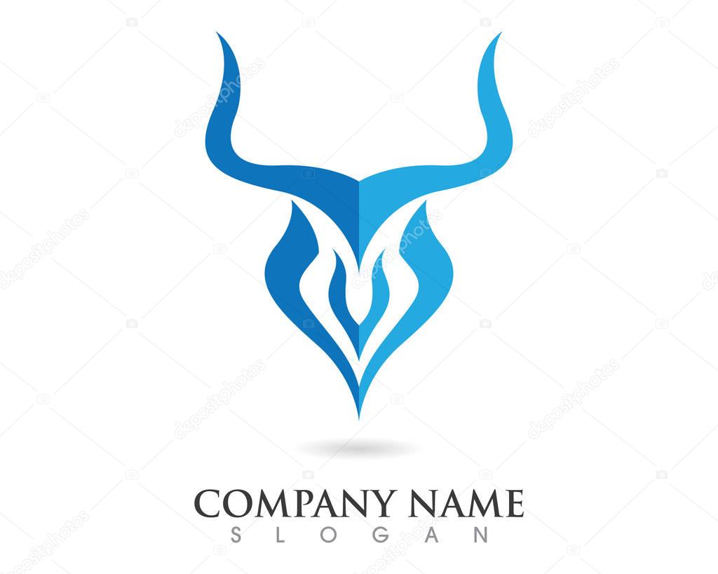Red Bull Taurus Logo Template vector icon illustration