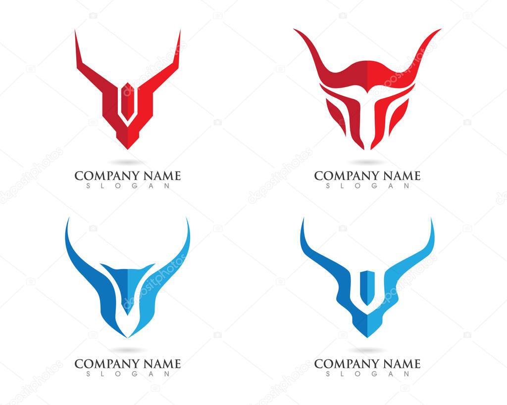 Red Bull Taurus Logo Template vector icon illustration