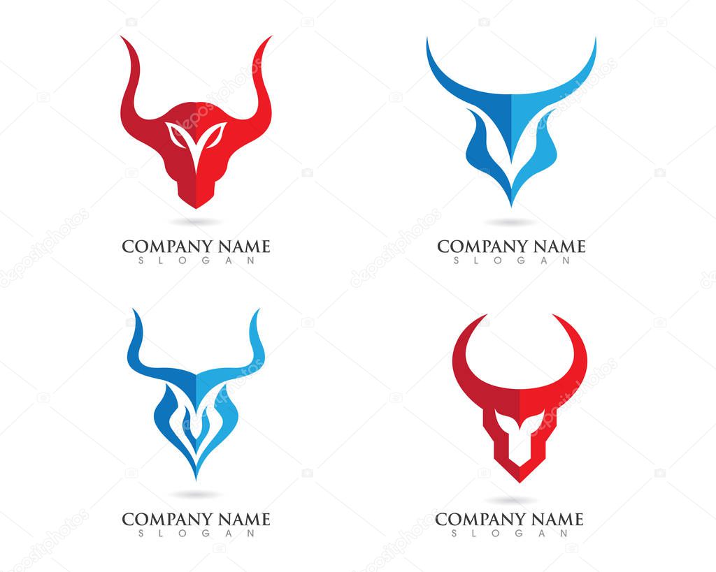 Red Bull Taurus Logo Template vector icon illustration