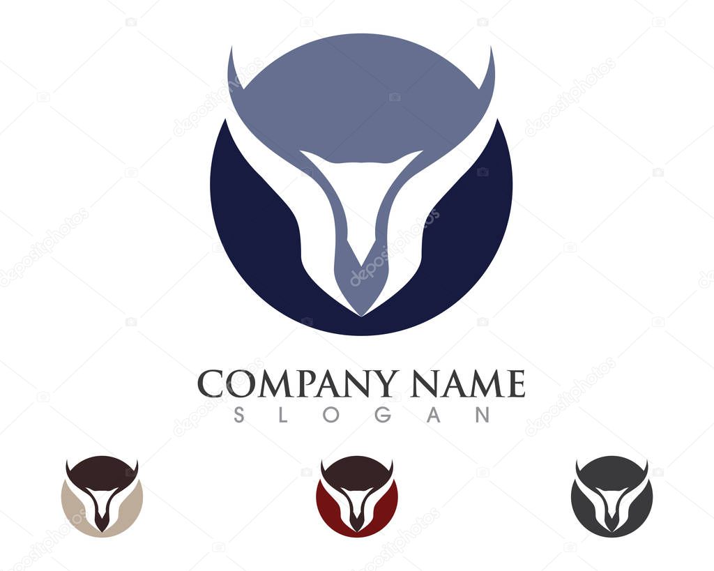 Red Bull Taurus Logo Template vector icon illustration