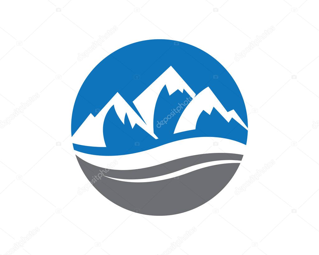 High Mountain icon  Logo Business Template Vector
