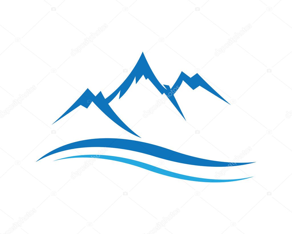 High Mountain icon  Logo Business Template Vector