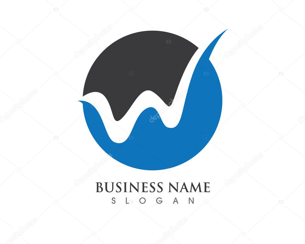 Water Wave symbol and icon Logo Template vector