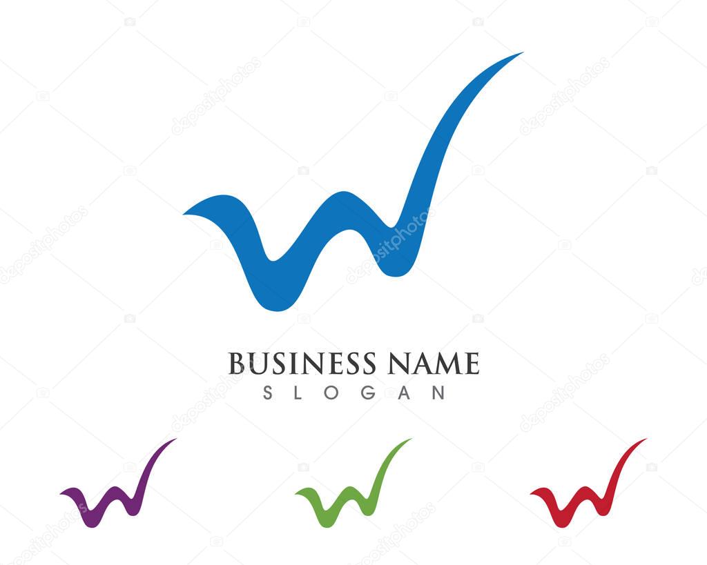 Water Wave symbol and icon Logo Template vector