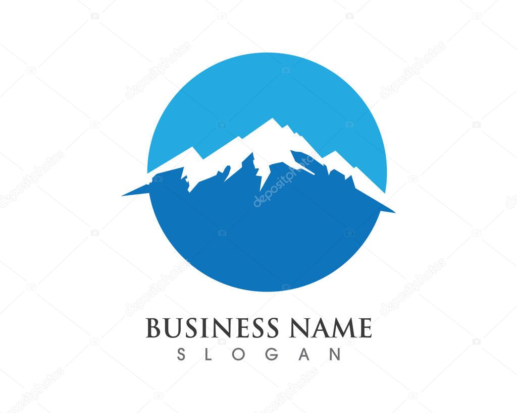 High Mountain icon  Logo Business Template Vector
