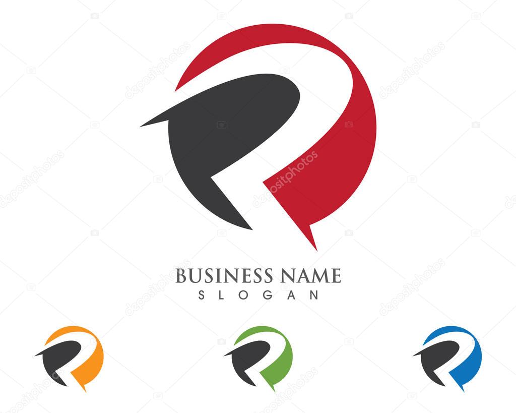 R Letter Logo Business professional logo template