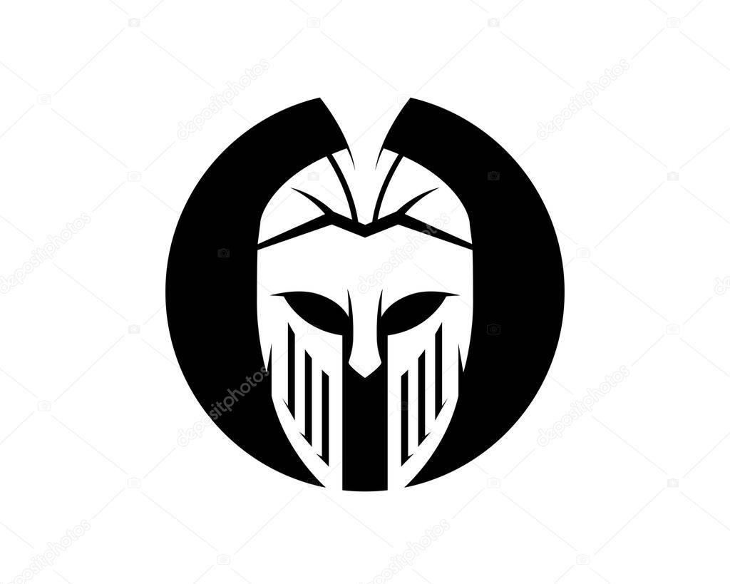 Spartan helmet Logo Template vector illustration