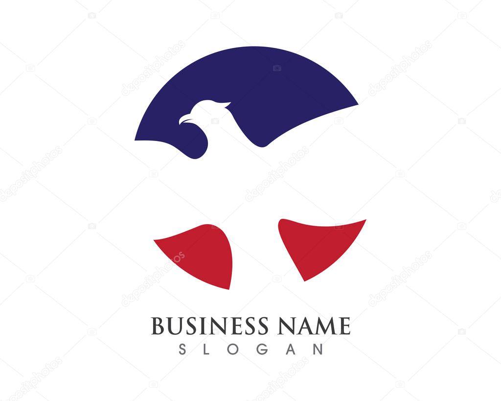 Falcon Eagle Bird Logo Template vector icon