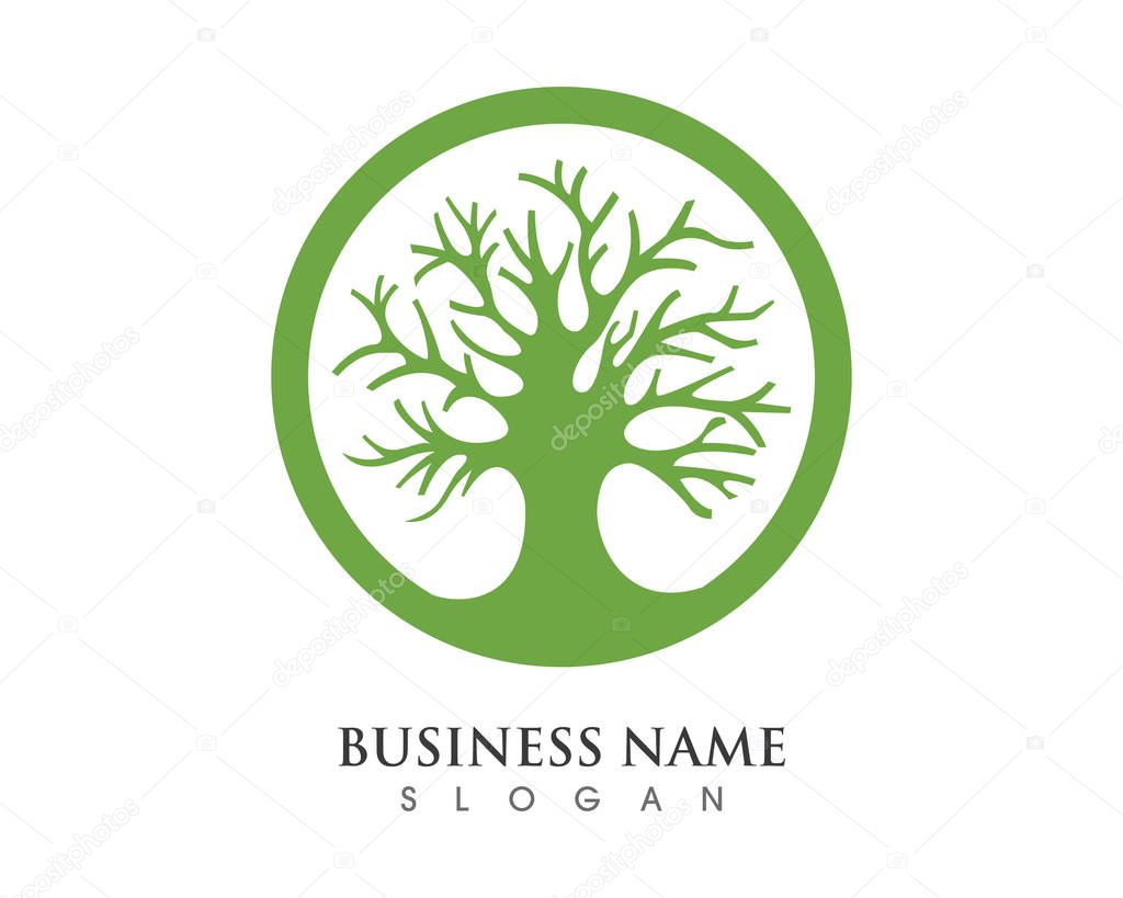 Family tree symbol icon logo design template